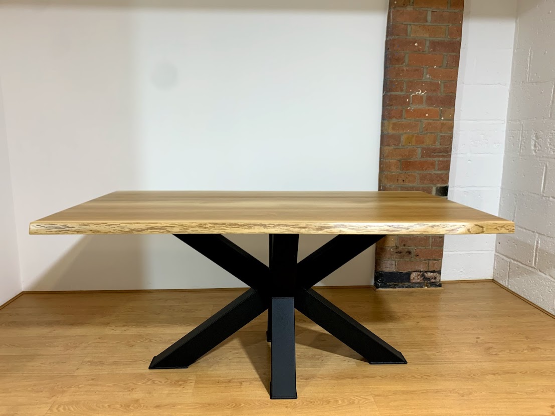 SPIDER CUSTOM MADE Oak Rectangular Dining Table With BENCH Lacquered - Image 5